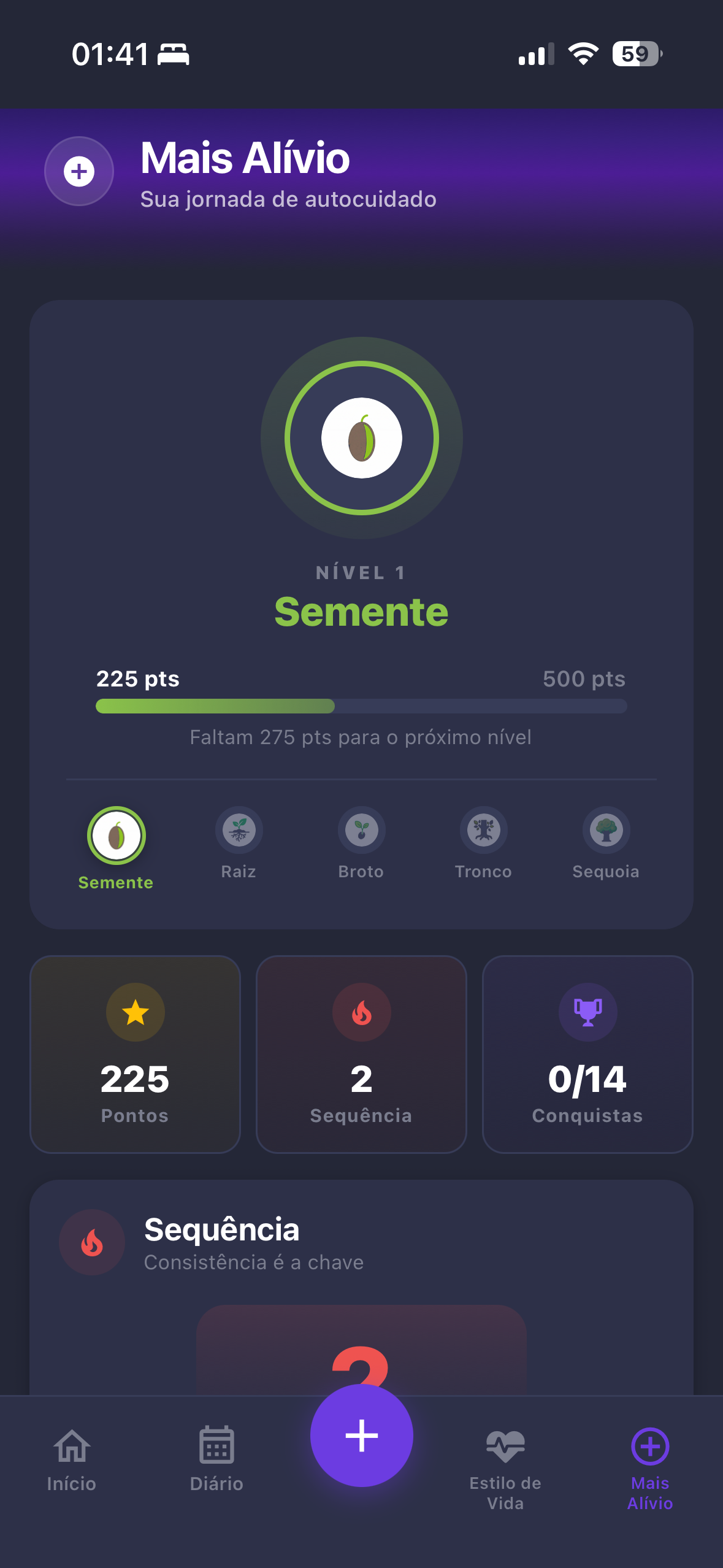 Gamificação Clube Alívio